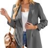 Womens Casual Blazers Long Sleeve Lapel Button Slim Work Office Blazer Jacket