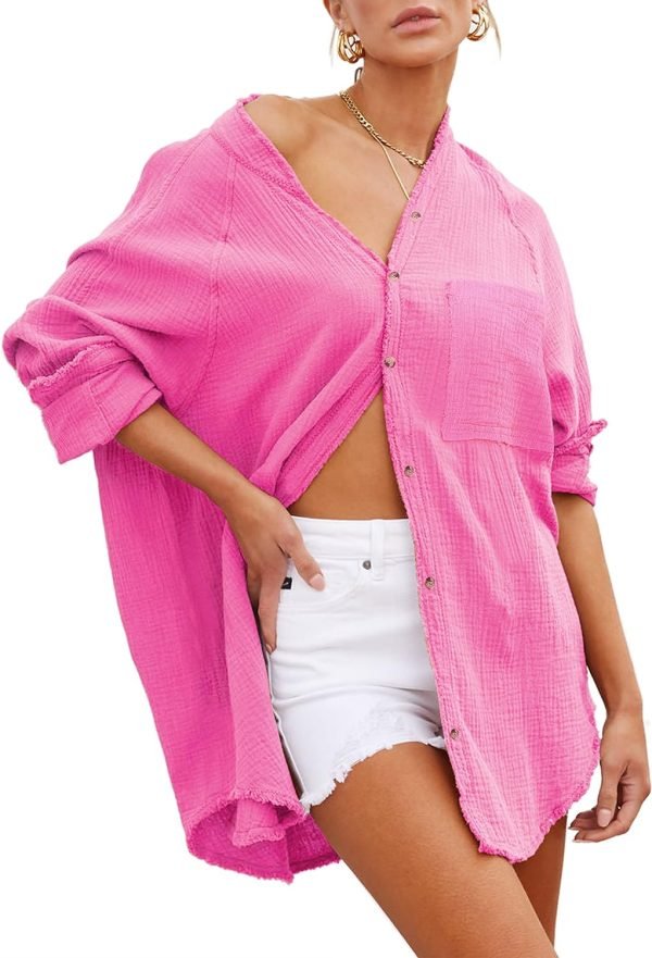 Womens Bathing Suit Cover Up Bikini Swimsuit Coverup Beach Cover Ups Button Down Shirts for Women