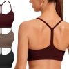 81gGeKDh_kL._AC_SL1500 Spaghetti Strap Padded Sports Bras for Women - Y Back Yoga Workout Tops (3 Pack)