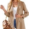 Womens Casual Blazers Long Sleeve Lapel Button Slim Work Office Blazer Jacket