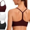 81r3q2hr1ZL._AC_SL1500 Spaghetti Strap Padded Sports Bras for Women - Y Back Yoga Workout Tops (3 Pack)