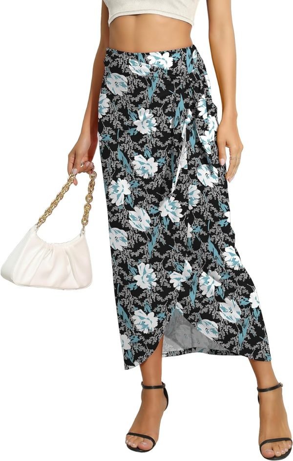 81uIZAJ_1hL._AC_SL1500_63b24e1b-0a05-4d23-b512-f88da4c0dd44 Women’s Maxi Skirt High Waist Wrap Pencil Long Skirts for Women Slim Boho Draped Front Bodycon Dresses