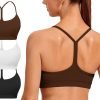 81z9Vl5CT6L._AC_SL1500 Spaghetti Strap Padded Sports Bras for Women - Y Back Yoga Workout Tops (3 Pack)