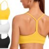 81zFksyNz5L._AC_SL1500 Spaghetti Strap Padded Sports Bras for Women - Y Back Yoga Workout Tops (3 Pack)