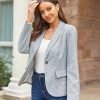 Womens Casual Blazers Long Sleeve Lapel Button Slim Work Office Blazer Jacket