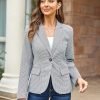 Womens Casual Blazers Long Sleeve Lapel Button Slim Work Office Blazer Jacket