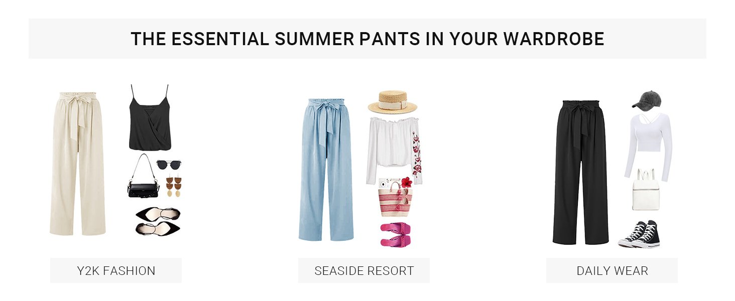 Women's wide-leg casual pants